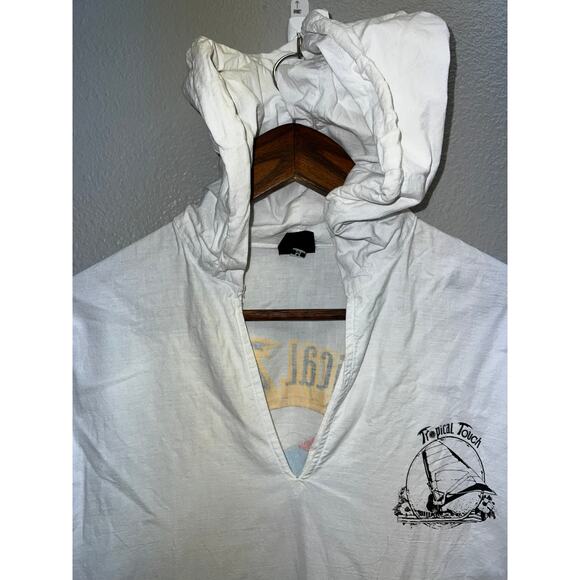 Vintage Tropical Touch Hoodie Cozumel Wind Surfing Surf Windbreaker M - Picture 5 of 14